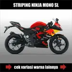 NINJA 250SL MONO 摩托車條紋貼紙 REDBULL 版貼花貼紙半身忍者單聲道 SL 貼花川崎忍者 250S