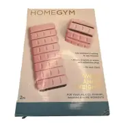 HOME GYM WRIST & ANKLE WEIGHTS 2 PACK 1LB EACH PINK YOGA PILATES RUNNING 91711