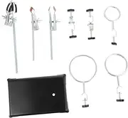 LAPYAPPE Laboratory Retort Stand Metal Rack with Brackets Height Detachable Design for Easy Storage Construction Essential Chem Equipment Kit for Experiments