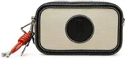 [Steve Madden] Derrick Double Zip Crossbody, Black/White, Black/White, One Size