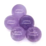 5PC (20MM) Natural Gemstone Amethyst Crystal Reiki Healing Sphere Energy Ball