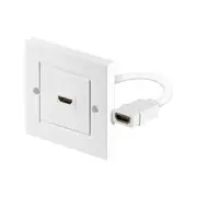 Goobay HDMI™ Wall Socket Gold-plated - White