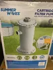 Summer Waves Cartridge Filter Pump For Above Ground Pools, 1000 GPH - Like Intex