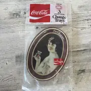 Ohio Art Coca Cola Coke Change Trays 3 New in Pack 1983