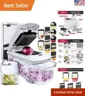 All-in-1 Vegetable Chopper, Mandoline Slicer & Cheese Grater - French Fry Cut...