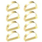 8 Pcs Metal DShape Napkin Serviette Buckles Napkin Holder for Daily Use