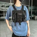 【CHILLMAN】戰術胸包潮牌新款INS男女港風雙肩胸前包戶外工裝馬甲式戰術背包