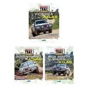 3pc AFN Make Trax 4WD VA/NSM/QLD Off-road Book/Atlas Outdoor Guide Combo Set