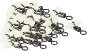 100Pcs Fishing Swivels with Glow Beads Swivel Snap Fishing Line Connectors for Saltwater