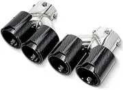 2Pcs/1Set Exhaust Tips Compatible For BMW G20 G21 G22 G23 G26 G28 G42 M240i M330i M340i M440i Carbon Fiber Muffler Tip TailPipe