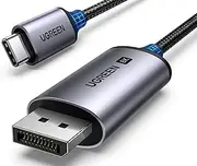 UGREEN 8K@60Hz Unidirectional USB C to DisplayPort 1.4 Cable 1M 4K 240Hz Type C Thunderbolt 4/3 to Dp Cord 32.4Gbps Compatible with iPhone 16/15, MacBook Pro/Air, iPad, Mac Mini, Galaxy, XPS