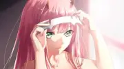 Anime girls portrait 2d zero two darling franxx face playmat gaming mat