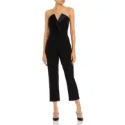 Aidan by Aidan Mattox Womens Strapless V-Neck Dressy Jumpsuit BHFO 4389