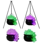 DIY Indoor Halloween Decoration Kit Featuring Bubbling Cauldron Lights