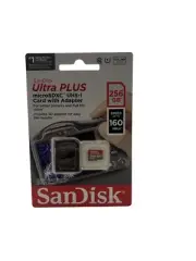 NEW/SEALED - SanDisk Ultra Plus MicroSDXC UHS-I Memory Card with Adapter 256GB