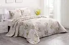 Pink Roses Floral Patchwork 3 pc Cotton Quilt Set Twin Full Queen King Coverlet
