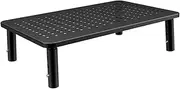 Height Adjustable Monitor Stand Riser Ergonomic Computer Rack with Heat Dissipation Sleek Organizer for Desktop Laptop Tool Installation for Home Office