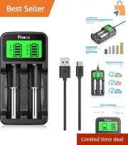 Compact 18650 Battery Charger with LCD Display & Multiple Protection Systems