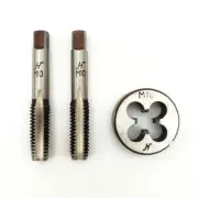 M10X1.5 Metric Hand Thread Tap and Die Set, 1 Tapper Tap, 1 Plug Tap, 1 Round...