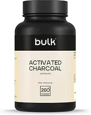 BULK POWDERS Activated Charcoal Capsules, 280 mg, Pack of 60