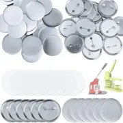 ArtCute 150 Pcs 58mm/2.28inch Blank Buttons Making Supplies Badge Parts, Roun...