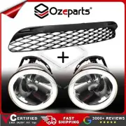 Pair Fog Light Lamp (Halo LED) & Lower Bumper Grille For Ford Falcon BF XR6 XR8 (for: Ford)