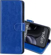 [32nd] Book Wallet PU Leather Flip Case Cover For Motorola Moto Edge 30 Neo, Design With Card Slot and Magnetic Closure - Deep Blue