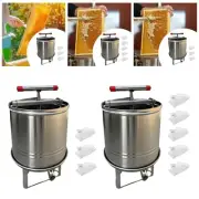 Large Honey Presser Fruit Wine Press Stainless Steel Multipurpose with T Hand