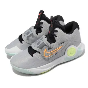 Nike 籃球鞋 KD Trey 5 X EP 灰 橘 藍 杜蘭特 男鞋 氣墊 魔鬼氈 平民版 DJ7554-009