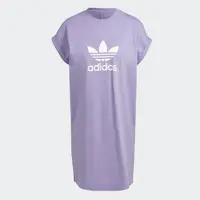 在飛比找momo購物網優惠-【adidas 愛迪達】洋裝 女款 運動洋裝 長版上衣 三葉