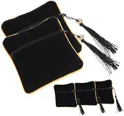 FONDOTIN 5pcs Jewelry Storage Bags Elegant Chinese Style Pouches with Zipper Closure Portable Sealing Bags for Earrings Necklaces and Rings Durable Travel and Home Organization