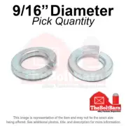 9/16" Medium Split Ring Lock Washers Medium Carbon Steel Zinc (Pick Quantity)