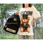 二手現貨 MOSCHINO BACKPACK 大型後背包 黑金 MOSCHINO 免運