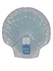 Sigrid Olsen Melamine Clam Shell Plates Aqua White 4 Salad Appetizer Plate NEW