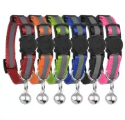 Upgraded Version - Reflective Cat Collar with Bell, Set of 6, Solid & Classic