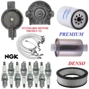 Tune Up Kit Air Oil Fuel Filters Cap Wire Spark Plugs For GMC JIMMY V8 5.0L 1987