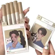 NNETM 5-Piece Anime Matte Velvet Lip Glaze Set Long-Lasting, Waterproof Light Mist Finish