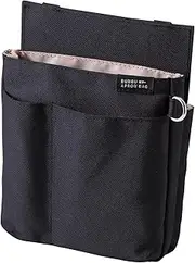 クツワ(Kutsuwa) BE025BK Apron Bag, Stationery Apron Bag, Thin Pocket, Black, One Size Fits All