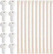 Oil Lamp Wick | Lighting Torches Wick Replacement | 10X Cotton Replacement Parts Candlemaking Supply for Torches, Alcohol Candle Burner