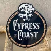 Cypress Coast Tin Tacker Metal Beer Sign