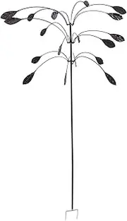 Wind Sculpture, Iron Falling Foliage Wind Spinner 360 Degree Rotation Weather Resistant for Patio