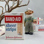 3x Band-Aid Vintage Sheer Strips ~3 boxes of 100 Juniors in Paper Box Bandaids