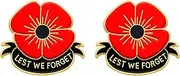 [ZYMGUO] GUO Red Metal Poppy flower Pins Brooch Handmade craft enamel flower Lest We Forget for Women Men Veterans Day Memorial Day Remembrance Day Gifts Clothing Accessories lapel pin