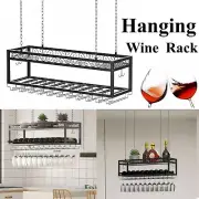 Wine Rack Mounted Hanging Ceiling Wine Glass Rack Bottle Holder Wine Glass Rack