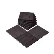 Interlocking Deck Tiles Plastic12 In. X12 In. Waterproof Camphor Pine For Porch
