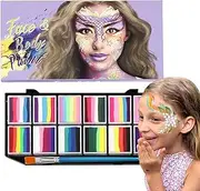 Face and Body Paint, Face Paint Kit, Costume Makeup Palette, Water Based Face Paint, 12 Color Face Painting, Cosplay Makeup Palette, Halloween Face Paint, Party Makeup Kit, Easy to Remove Face Paint,