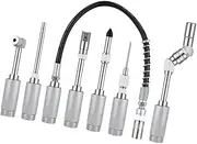 Vsenkes 11x Grease Coupler Attachment Complete Attachments Quick Connect Metal Lubrication Grease Zerk Fitting Adapters Nozzle
