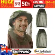 2 Pack Mosquito Repellent Mesh Head Net, Face Netting Mask for Bugs, Gnats, No