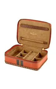 [WOLF] Ida Canvas And Leather Travel Jewelry Case