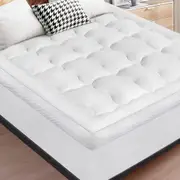 STARRY EUCALYPT Mattress Topper Pillowtop Mesh Bedding Cover 11cm King Single